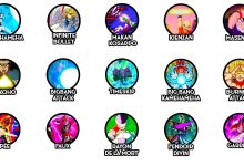 Goku, Vegeta, Piccolo, Freezer et d'autres combattants utilisant les techniques emblématiques de Dragon Ball