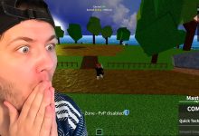 Personnage débutant dans Blox Fruits reprenant sa progression avec le Fruit Notifier