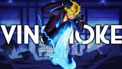 Sanji de One Piece utilisant un coup de pied enflammé