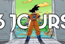 Goku s’entraînant sous gravité artificielle dans son vaisseau avant son arrivée sur Namek